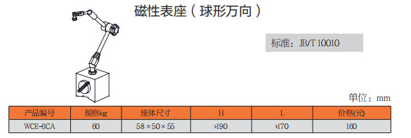 上工磁性表座（球形万向）
